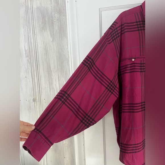 90s y2k CHRISTIAN DIOR mens pink plaid button up shirt cotton XL preppy classic - Picture 2 of 9